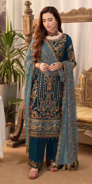 Aastha Fashion Morpich Faux Georgette Glamorous Festival Wear Pakistani Suit