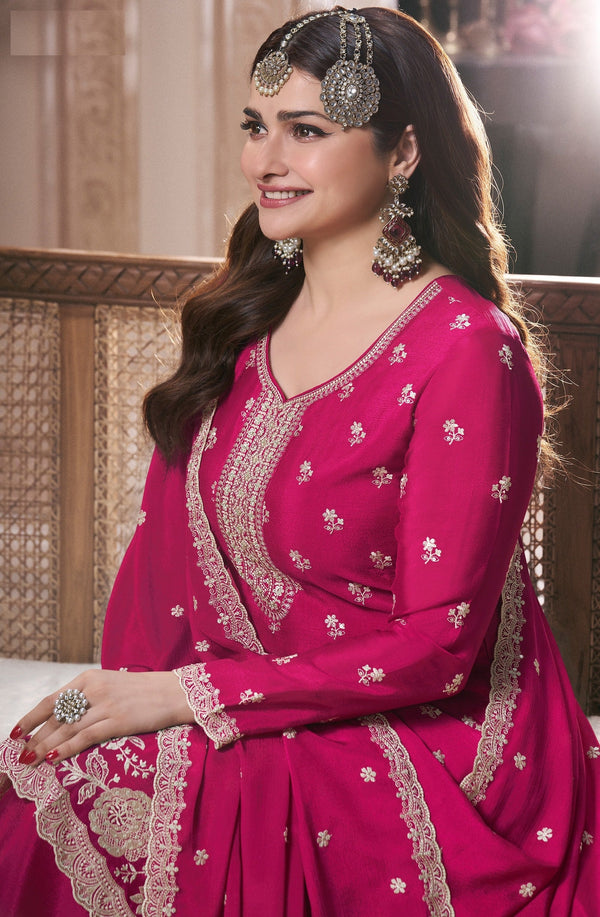 Aastha Fashion Pink Chinon Glamorous Festival Wear Pakistani Suit