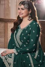 Thumbnail for Aastha Fashion Teal Green Chinon Glamorous Festival Wear Pakistani Suit