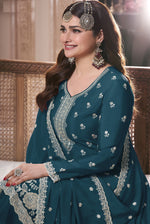 Thumbnail for Aastha Fashion Blue Chinon Glamorous Festival Wear Pakistani Suit