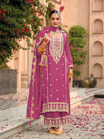 Thumbnail for Aastha Fashion Pink Chinon Glamorous Festival Wear Pakistani Suit