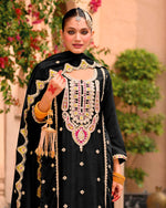 Thumbnail for Aastha Fashion Black Chinon Glamorous Festival Wear Pakistani Suit