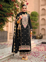Thumbnail for Aastha Fashion Black Chinon Glamorous Festival Wear Pakistani Suit