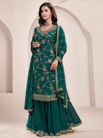 Thumbnail for Aastha Fashion Green Chinon Glamorous Festival Wear Pakistani Suit