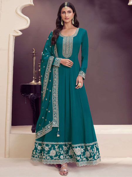Aastha Fashion Sky Chinon Glamorous Festival Wear Pakistani Suit