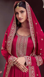 Thumbnail for Aastha Fashion Red Chinon Glamorous Festival Wear Pakistani Suit