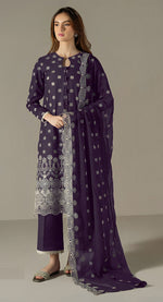 Thumbnail for Aastha Fashion Dark Purple Faux Georgette Glamorous Festival Wear Pakistani Suit
