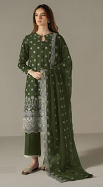 Thumbnail for Aastha Fashion Dark Green Faux Georgette Glamorous Festival Wear Pakistani Suit