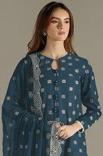 Thumbnail for Aastha Fashion Blue Faux Georgette Glamorous Festival Wear Pakistani Suit