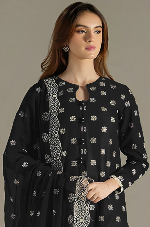 Aastha Fashion Black Faux Georgette Glamorous Festival Wear Pakistani Suit