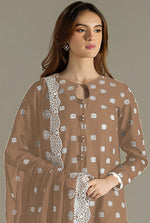 Thumbnail for Aastha Fashion Brown Faux Georgette Glamorous Festival Wear Pakistani Suit