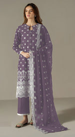 Thumbnail for Aastha Fashion Purple Faux Georgette Glamorous Festival Wear Pakistani Suit