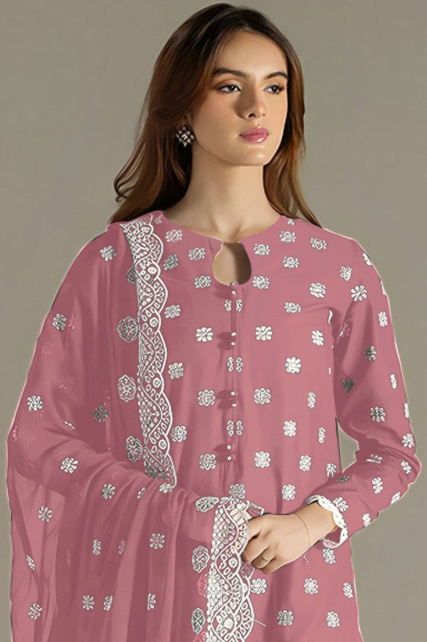 Aastha Fashion Pink Faux Georgette Glamorous Festival Wear Pakistani Suit