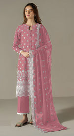 Thumbnail for Aastha Fashion Pink Faux Georgette Glamorous Festival Wear Pakistani Suit