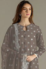 Thumbnail for Aastha Fashion Grey Faux Georgette Glamorous Festival Wear Pakistani Suit