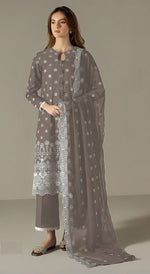 Thumbnail for Aastha Fashion Grey Faux Georgette Glamorous Festival Wear Pakistani Suit