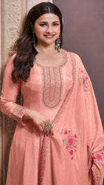 Thumbnail for Aastha Fashion Orange Art Silk Glamorous Festival Wear Pakistani Suit