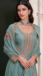 Thumbnail for Aastha Fashion Sky Art Silk Glamorous Festival Wear Pakistani Suit