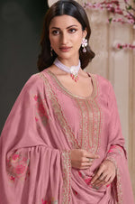 Thumbnail for Aastha Fashion Pink Art Silk Glamorous Festival Wear Pakistani Suit