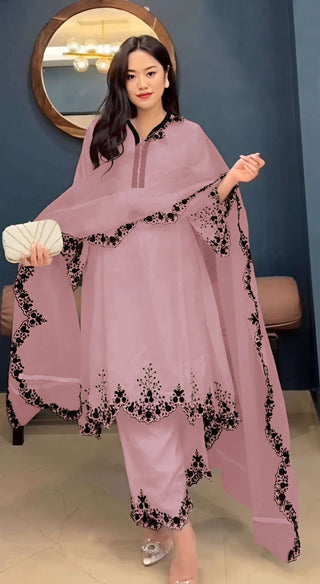 Aastha Fashion Pink Faux Georgette Glamorous Festival Wear Pakistani Suit
