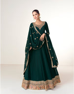 Thumbnail for Aastha Fashion Green Blooming Georgette Glamorous Festival Wear Suit