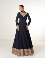 Thumbnail for Aastha Fashion Navy Blue Blooming Georgette Glamorous Festival Wear Suit