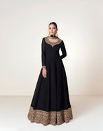 Thumbnail for Aastha Fashion Black Blooming Georgette Glamorous Festival Wear Suit