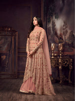 Thumbnail for Aastha Fashion Peach Heavy Net Glamorous Festival Wear Suit