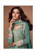 Thumbnail for Aastha Fashion Pista Heavy PV Vichitra Glamorous Festival Wear Suit