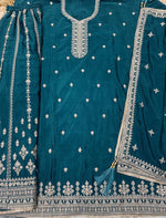 Thumbnail for Aastha Fashion Tourquoise Heavy Chinnon Glamorous Festival Wear Suit
