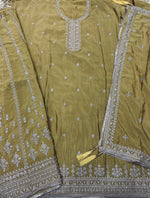 Thumbnail for Aastha Fashion Musterd Heavy Chinnon Glamorous Festival Wear Suit