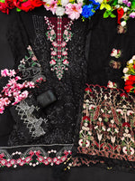 Thumbnail for Aastha Fashion Black Fox Georgette Glamorous Festival Wear Suit