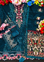Thumbnail for Aastha Fashion Teal Fox Georgette Glamorous Festival Wear Suit