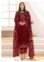 Thumbnail for Aastha Fashion Red Fox Georgette Glamorous Festival Wear Suit
