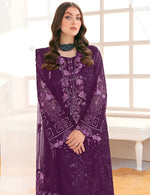 Thumbnail for Aastha Fashion Purple Fox Georgette Glamorous Festival Wear Suit