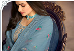 Thumbnail for Aastha Fashion Blue Dola Silk Glamorous Festival Wear Suit