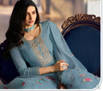 Thumbnail for Aastha Fashion Blue Dola Silk Glamorous Festival Wear Suit