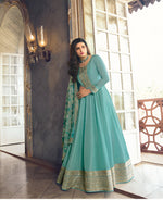 Thumbnail for Aastha Fashion See Green Dola Silk Glamorous Festival Wear Suit