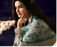 Thumbnail for Aastha Fashion Grey Dola Silk Glamorous Festival Wear Suit