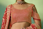 Thumbnail for Aastha Fashion Red Georgette Embroidery, Sequence Glamorous Festival Lehenga Choli