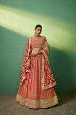 Thumbnail for Aastha Fashion Red Georgette Embroidery, Sequence Glamorous Festival Lehenga Choli
