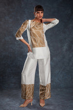 Thumbnail for Aastha Fashion White Linen Satin Heavy Designer Party Wear Co-Ord Set