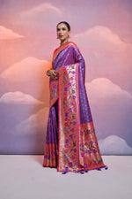 Thumbnail for Aastha Fashion Royal Blue Soft Banarasi Silk Combination Of Kanjivaram Weaving Texture Saree