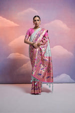 Thumbnail for Aastha Fashion Sea Green Soft Banarasi Silk Combination Of Kanjivaram Weaving Texture Saree