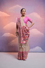 Thumbnail for Aastha Fashion White White Soft Banarasi Silk Combination Of Kanjivaram Weaving Texture Saree