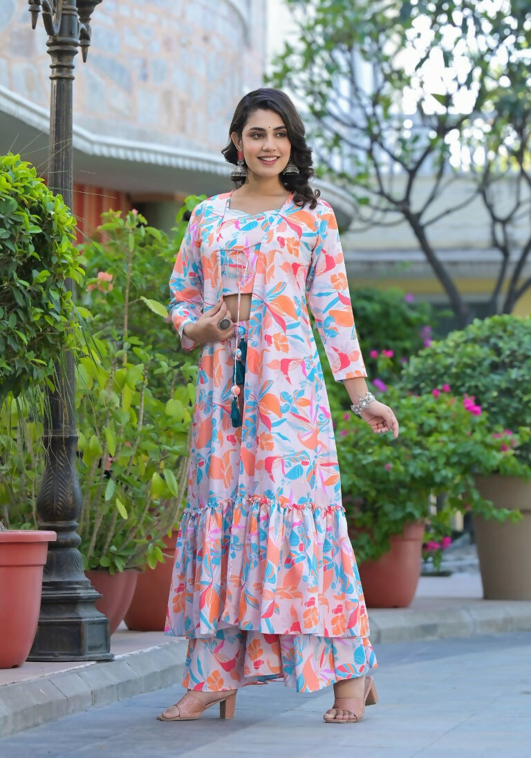 Designer Stylish Off White With Multi Ab Cotton Stitched jacket Style - Anbazaar - Distacart