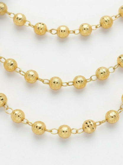 NVR Women Gold Plated Artificial Beads Layered Chain - Distacart