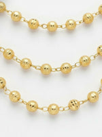 Thumbnail for NVR Women Gold Plated Artificial Beads Layered Chain - Distacart