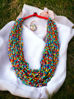 Thumbnail for Inhanns Handmade Beaded Multilayer Necklace, 20 Layers - Multi Colour - Distacart