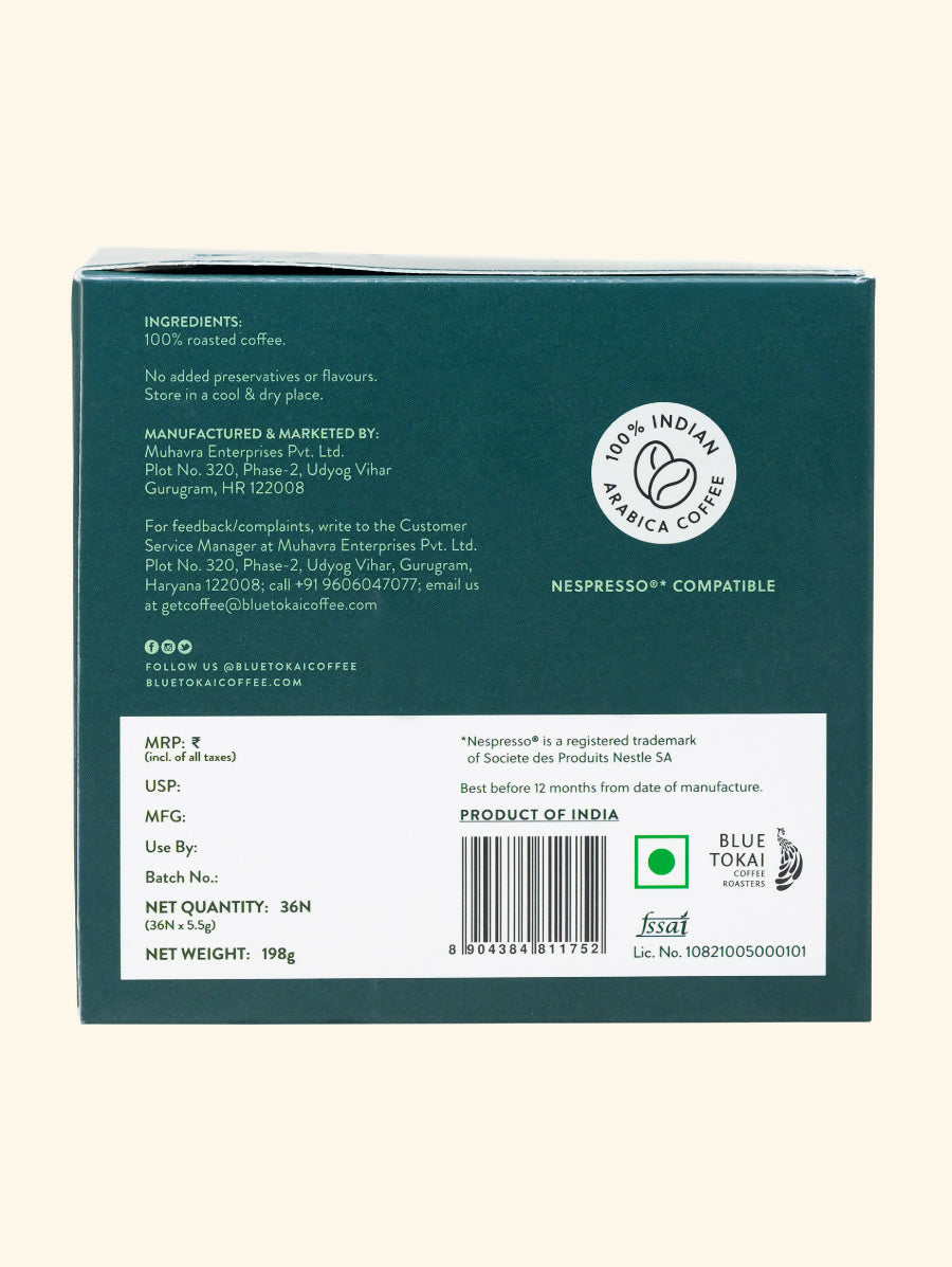 Blue Tokai Dhak Blend Coffee Capsules - Distacart